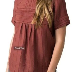 Prana Pinoit Burgundy Top XS